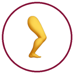 Sculpted inner thighs icon.