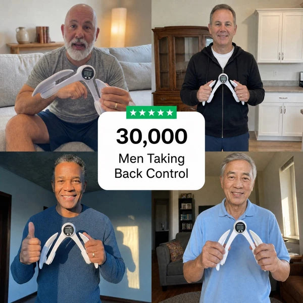Four men holding the Coreogen trainer